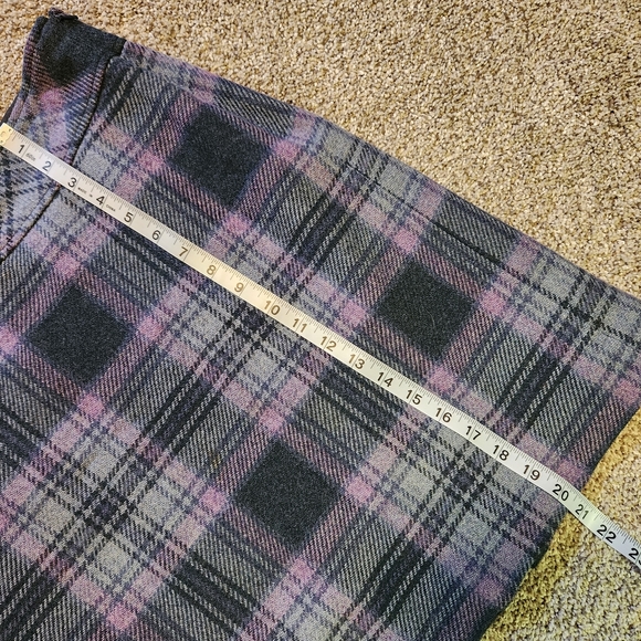 Vintage LL BEAN Wool Skirt Plaid Lined Gray & Purple Preppy Size 6P/30"⚘️HP⚘️ - Picture 8 of 9
